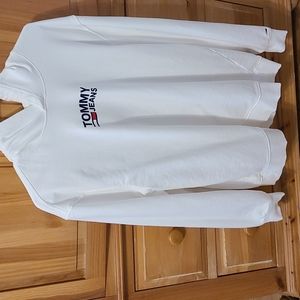 Tommy Hilfiger White Hoodie, Size Large